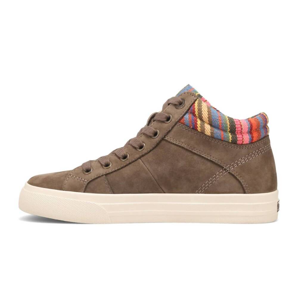 NEW TAOS women's winner sneaker in dark taupe multi